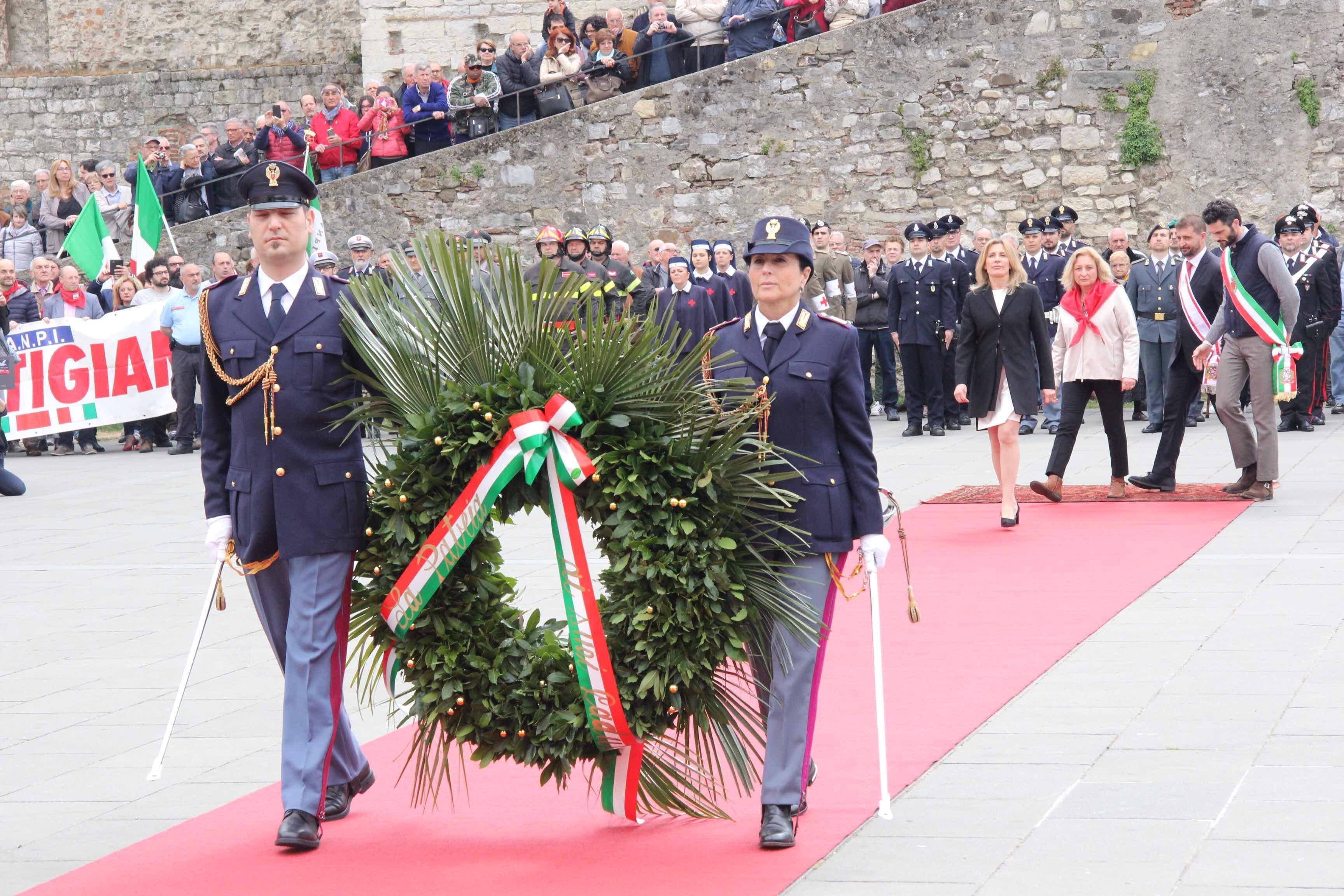 La cerimonia per la celebrazione del 25 aprile (foto d'archivio)