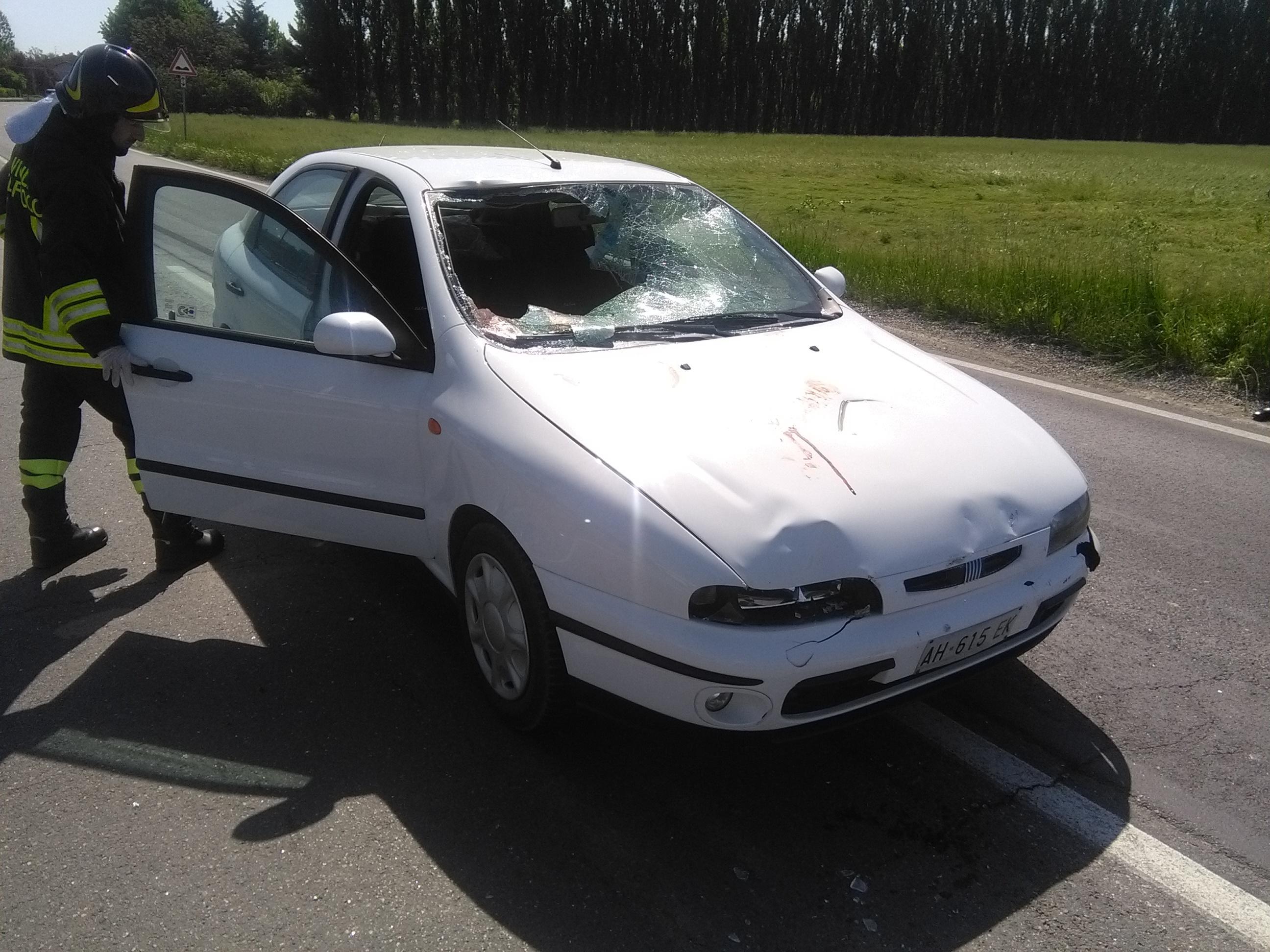 Investito da un'auto, 92enne grave