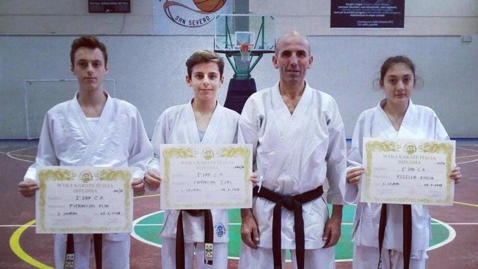 Bushido Kai Karate Cecina, tre cinture nere