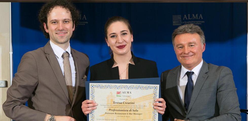 Diplomata alla scuola di Gualtiero Marchesi e subito al lavoro 