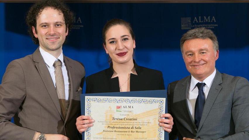 Diplomata alla scuola di Gualtiero Marchesi e subito al lavoro