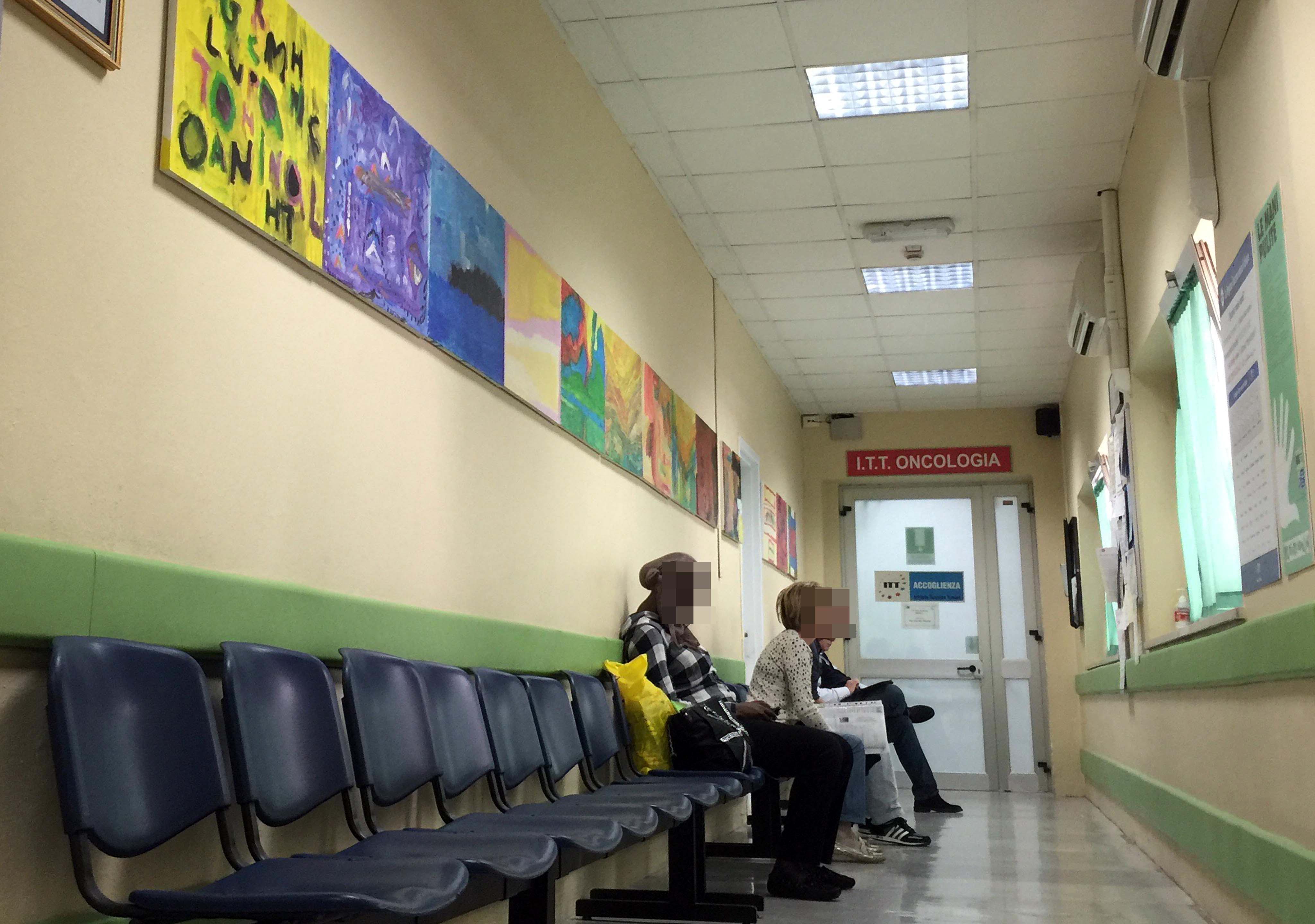 La vecchia sala di attesa del reparto di oncologia dell’ospedale di Pontedera (Foto Franco Silvi)
