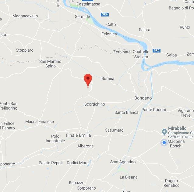 La cartina con indicato l'epicentro del terremoto