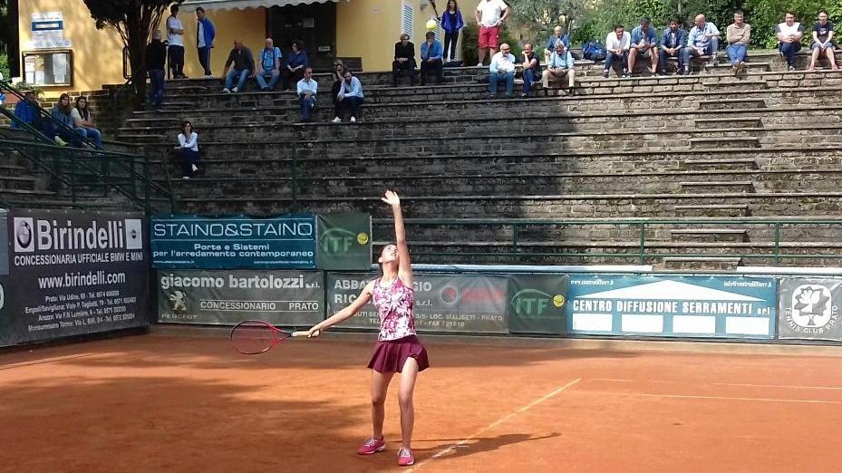 Beatrice Stagno sul campo del Tc Prato