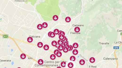 La mappa delle zone soggette a daspo urbano