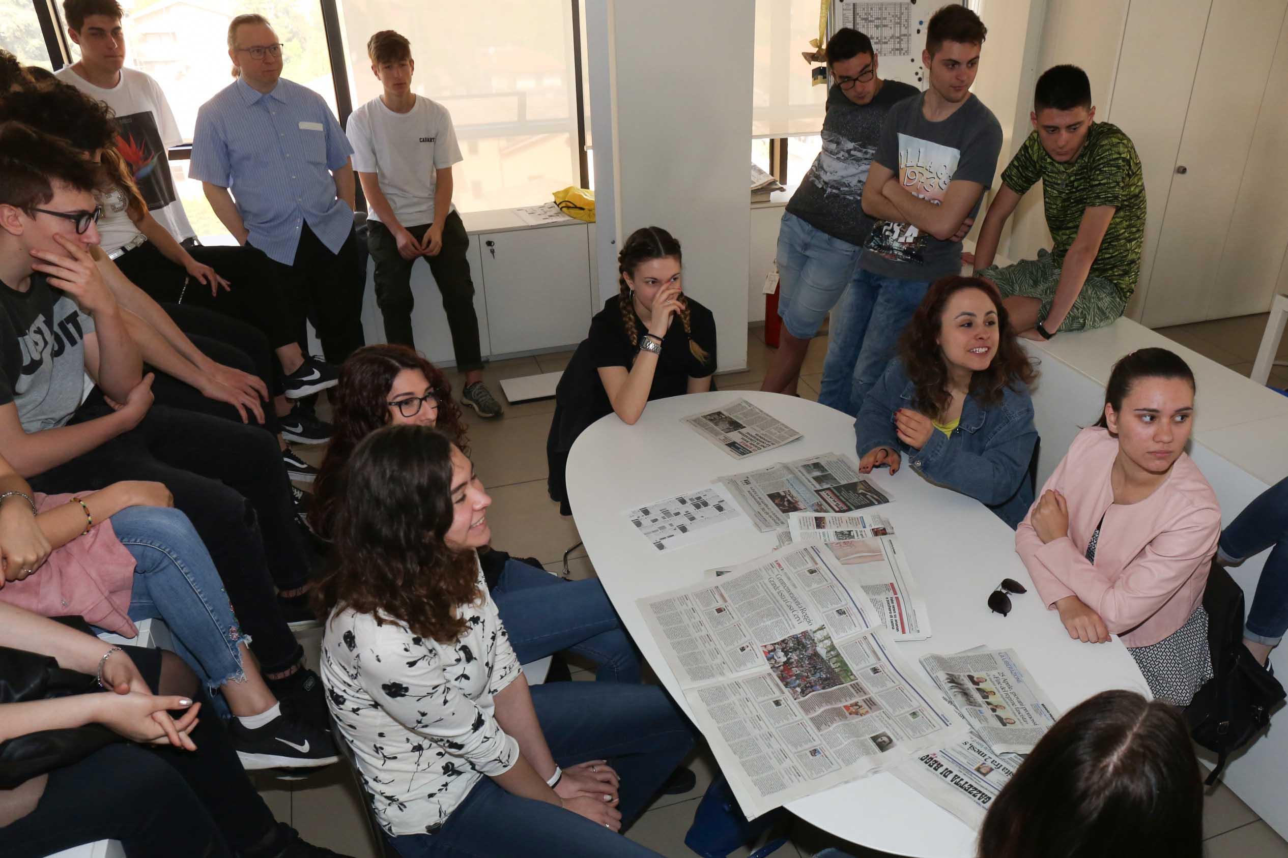 Lezione alla Gazzetta di Reggio per gli studenti del D'Arzo