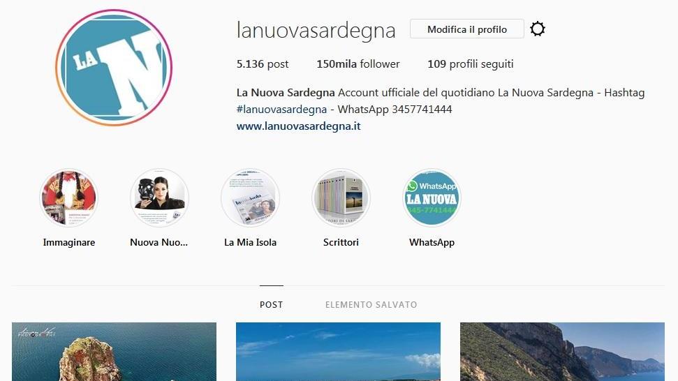 Il boom della Nuova Sardegna su Instagram: 150mila follower