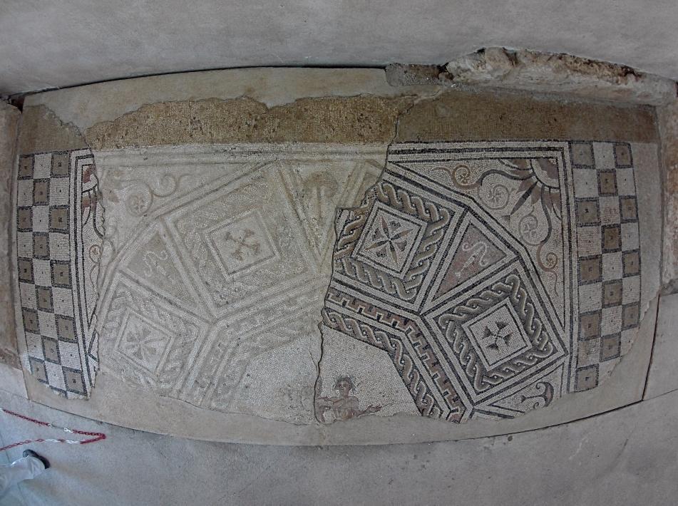 Il mosaico delle Tre Grazie ricollocato nella domus di Orfeo