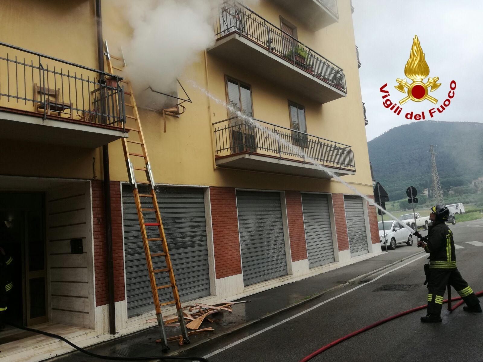 L'intervento dei vigili del fuoco a Maliseti