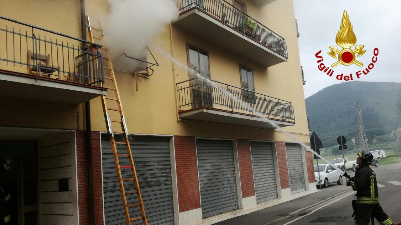L'intervento dei vigili del fuoco a Maliseti