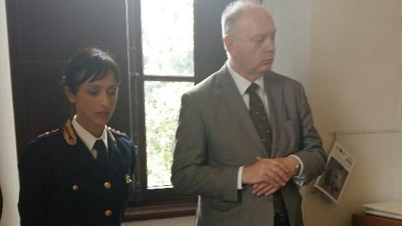Il commissario Silvia Cascino e il questore Vito Montaruli