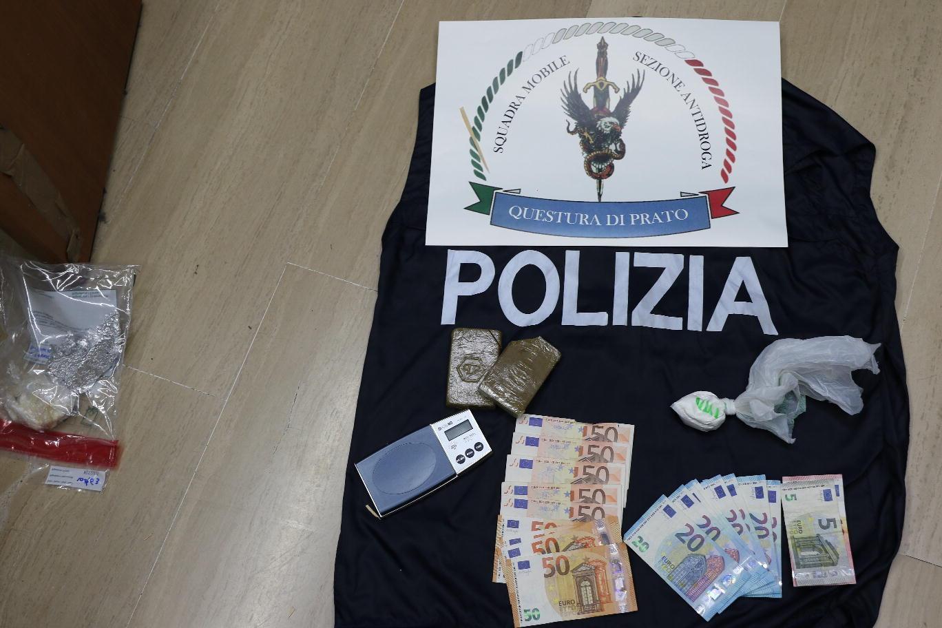 La droga recuperata dalla squadra mobile