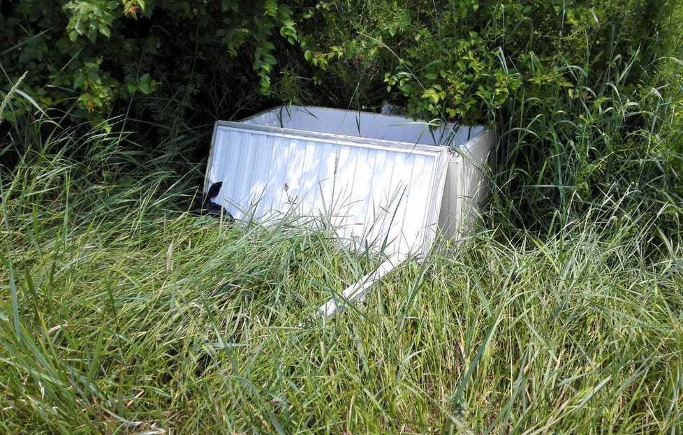Frigo abbandonato lungo la strada