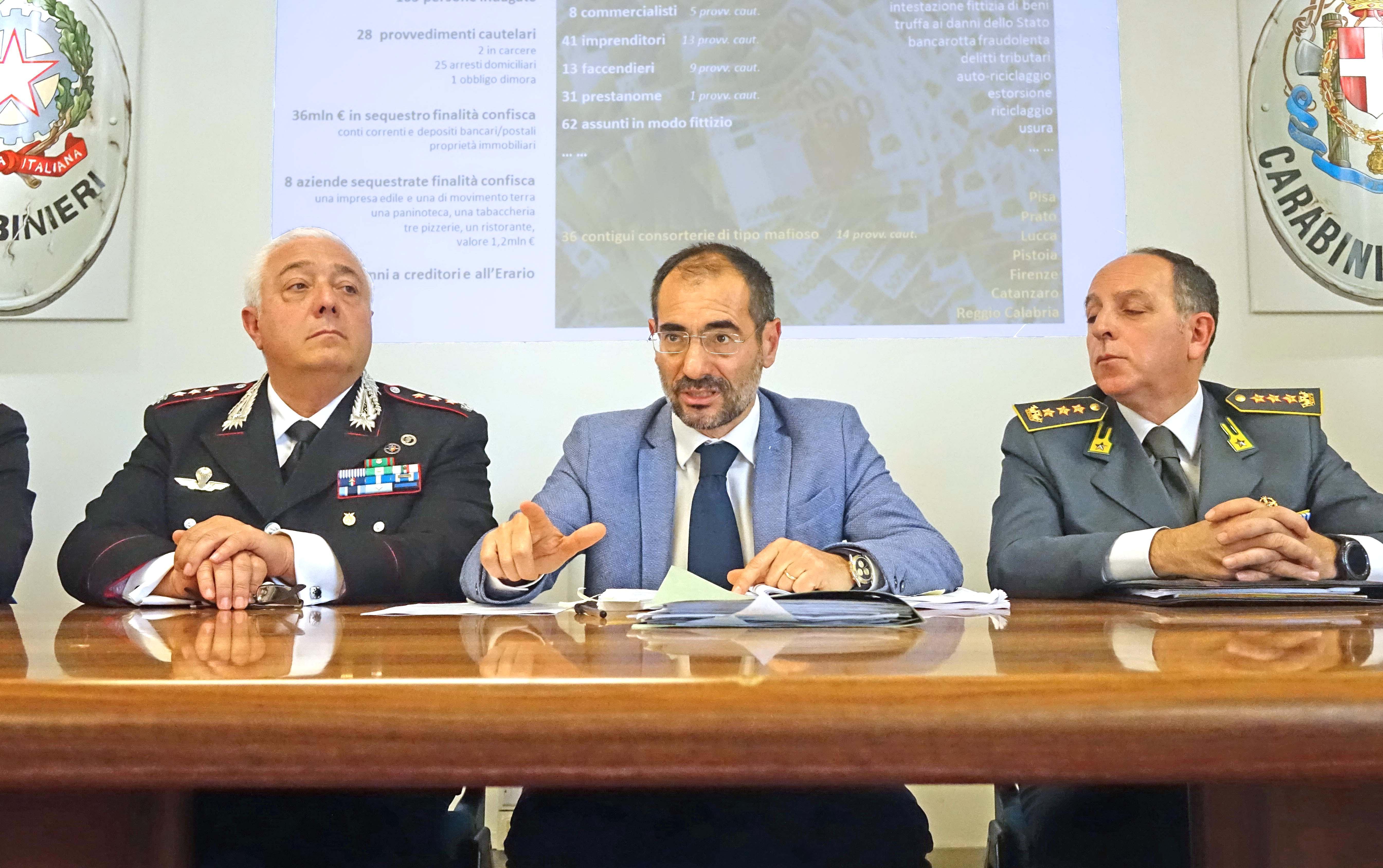 Associazione a delinquere scoperta da carabinieri e Finanza, 27 misure cautelari tra Toscana e Calabria