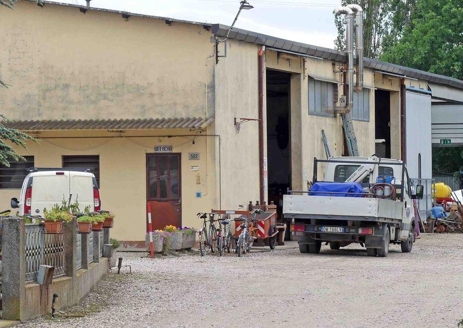 In fiamme una bombola di acetilene