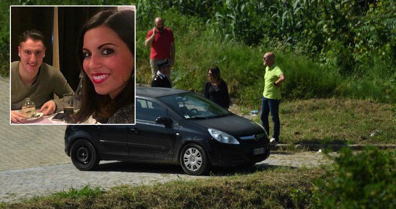 La coppia e l'auto in cui sono stati trovati i cadaveri