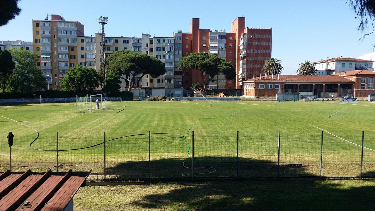 Una veduta del campo dalla gradinata