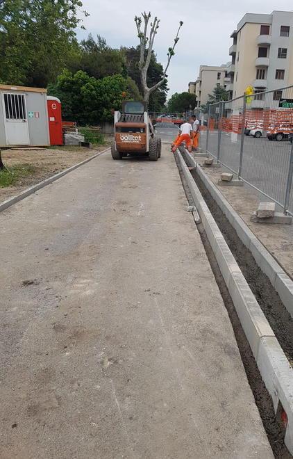 Pista ciclabile, cantieri in centro 