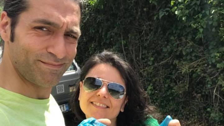 Patrizio Pierattini e Chiara D'Andrea al Rio Buti (foto da Facebook)