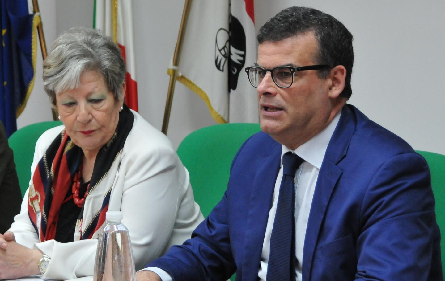 Gli assessori regionali Virginia Mura e Luigi Arru