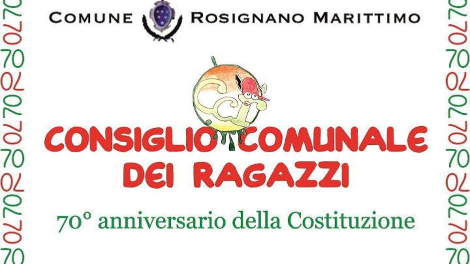 Anniversario della Costituzione, lunedì consiglio comunale dei ragazzi