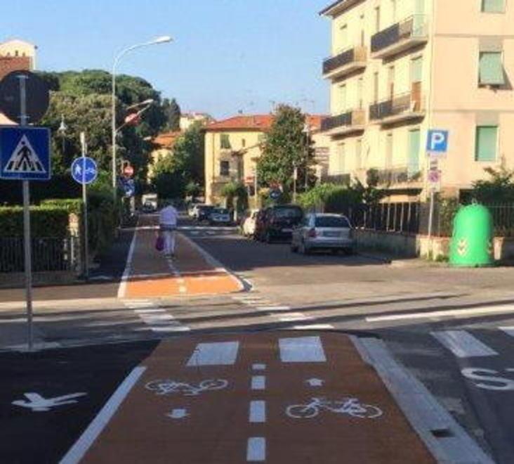Incidente sulla pista ciclabile, un ferito