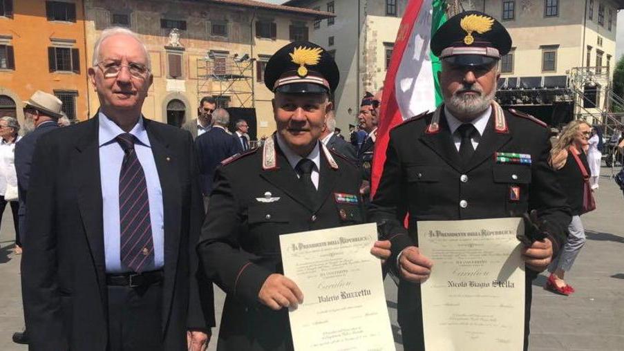 Luogotenenti Ruzzettu e Stella cavalieri della Repubblica