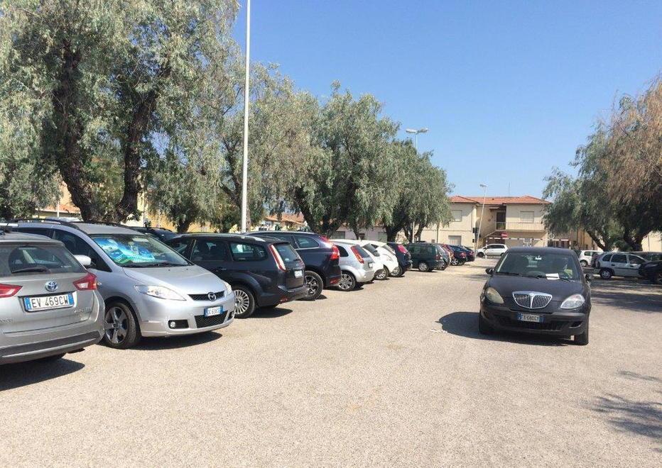 Il parcheggio dell'ex vivaio della forestale a Marina di Cecina