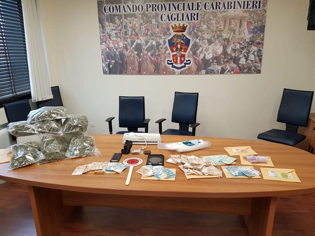 La droga sequestrata a Cagliari