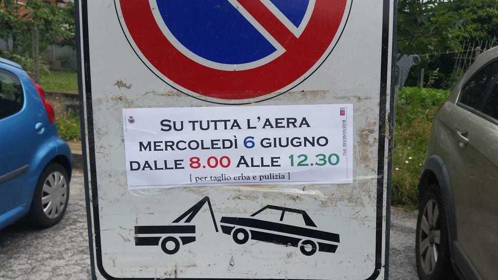 Un errore nel cartello di divieto