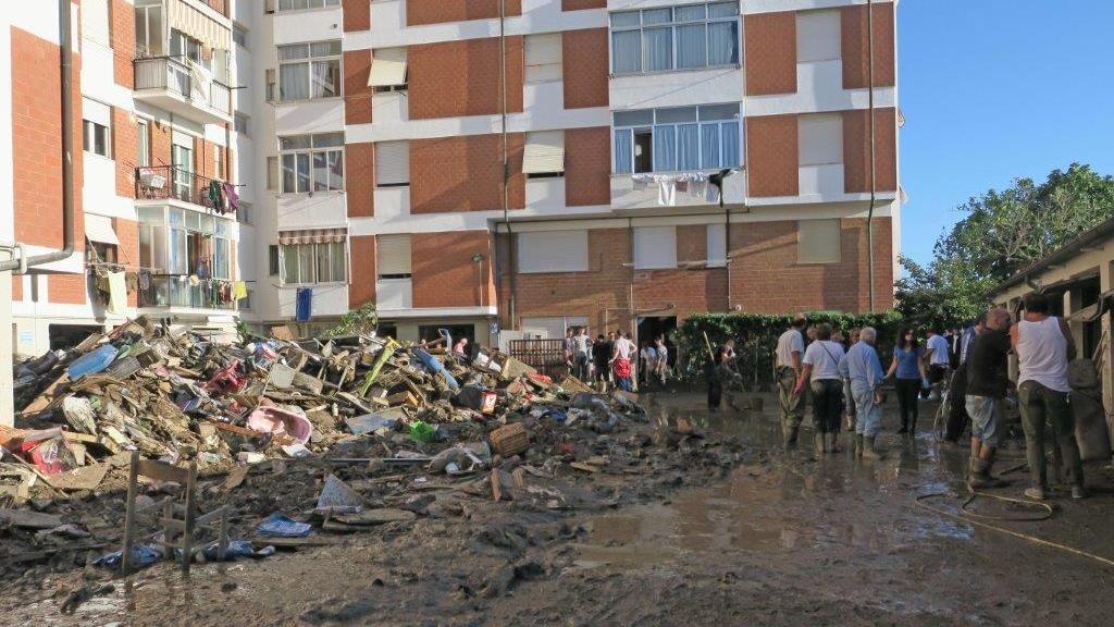 Una dei condomini alluvionati (foto di archivio)