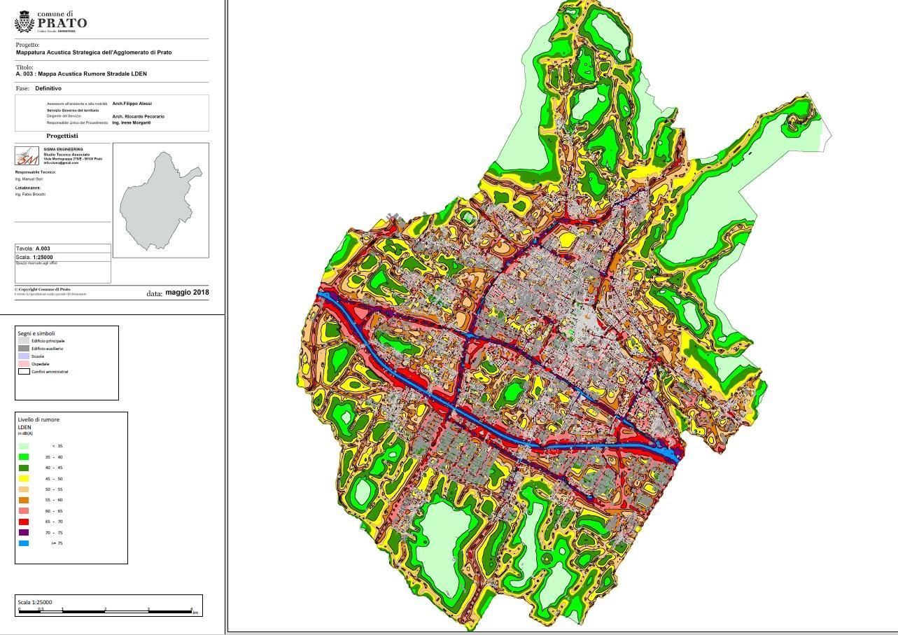 La mappa acustica del Comune di Prato