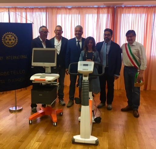  Rotary dona a Cardiologia un apparecchio per misurare lo sforzo