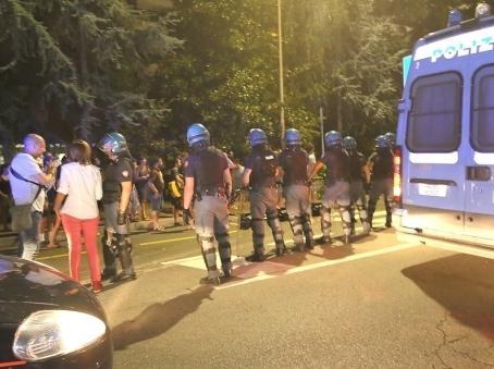 Manifestazione di protesta per gli antifascisti denunciati