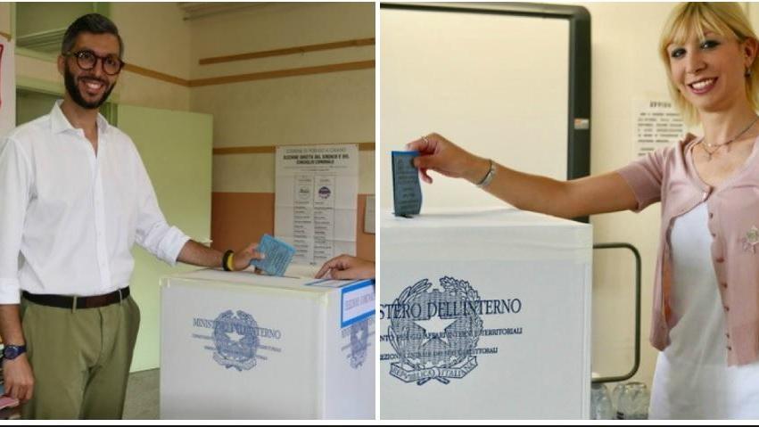I candidati sindaci sfidanti: Francesco Puggelli e Diletta Bresci