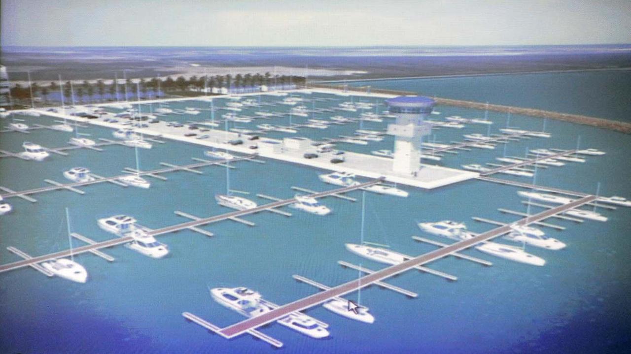 Uno dei rendering del nuovo porto alla “Chiusa di Pontedoro” (foto PaBar)