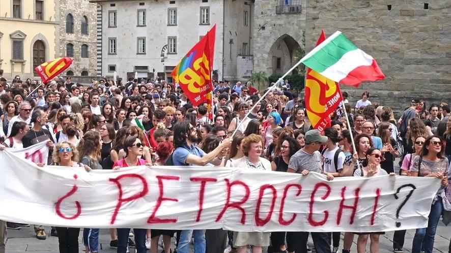 La manifestazione degli studenti di venerdì scorso (foto Gori)