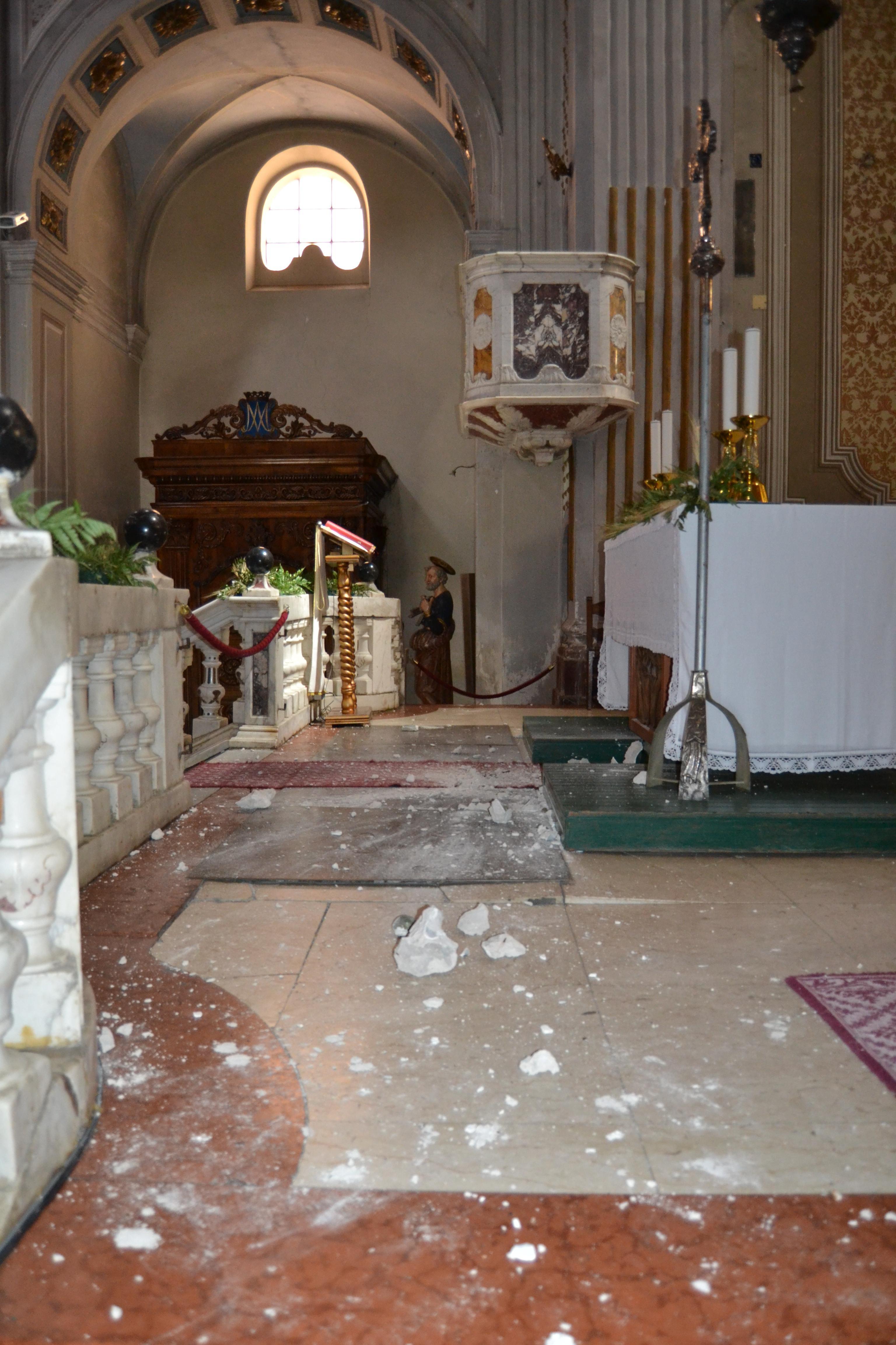 Bosa, nuovo crollo in Cattedrale 