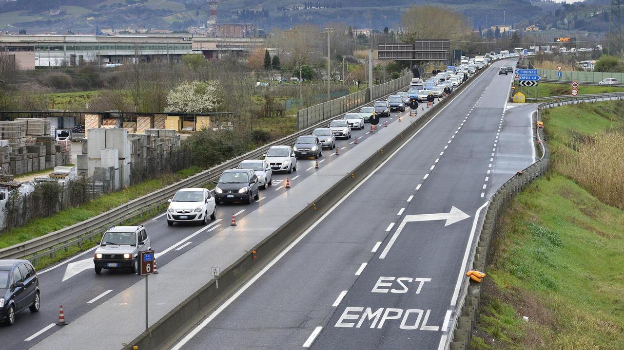 Lavori in superstrada: carreggiata chiusa a Empoli
