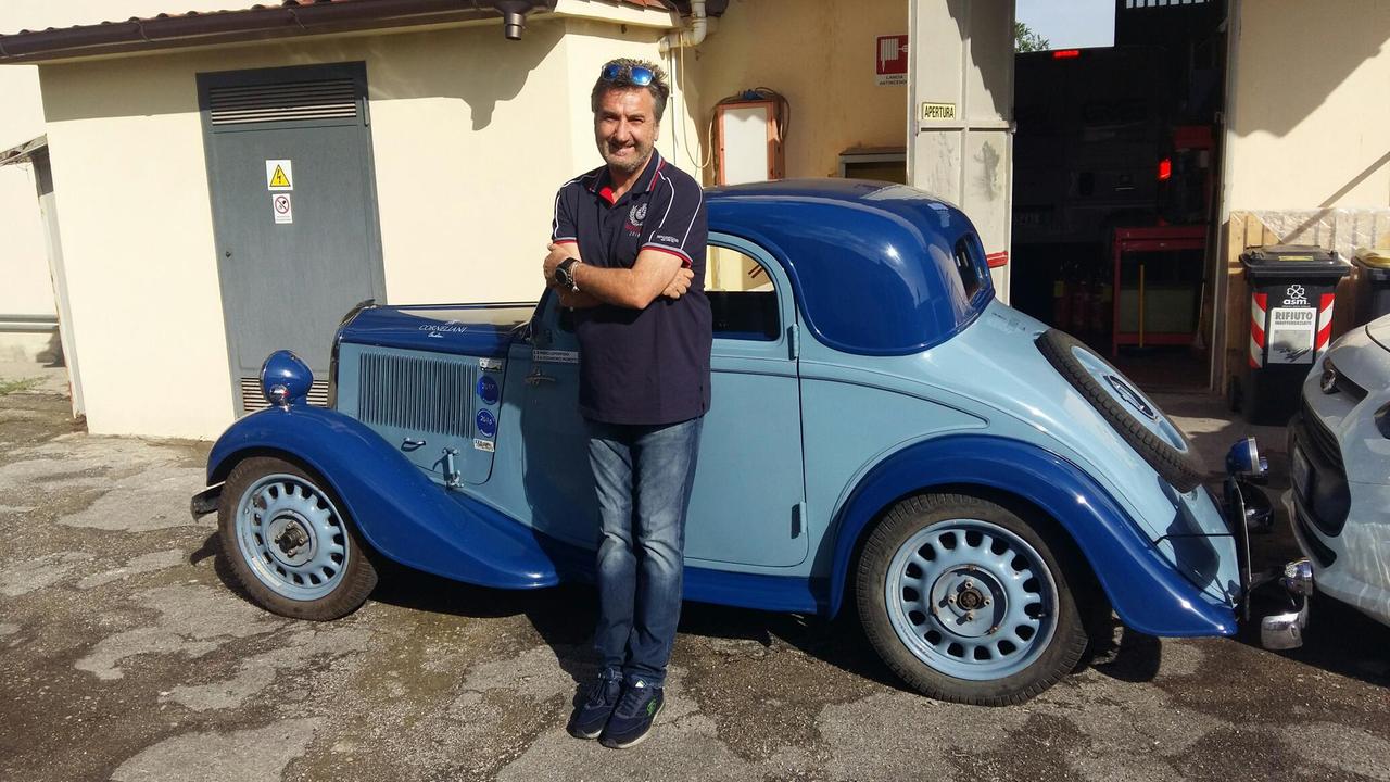 Alessandro Moretti e la Balilla Sport Coupè carrozzata Simca del 1934