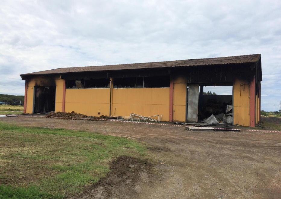 A fuoco il capannone di una cantina 