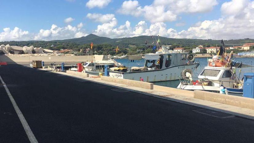 Una foto delle barche dei pescatori quando erano ormeggiate al porto di Rosignano