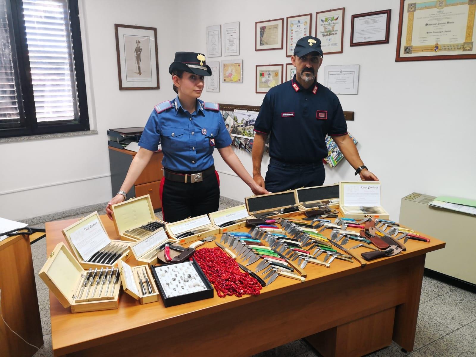 La refurtiva recuperata dai carabinieri