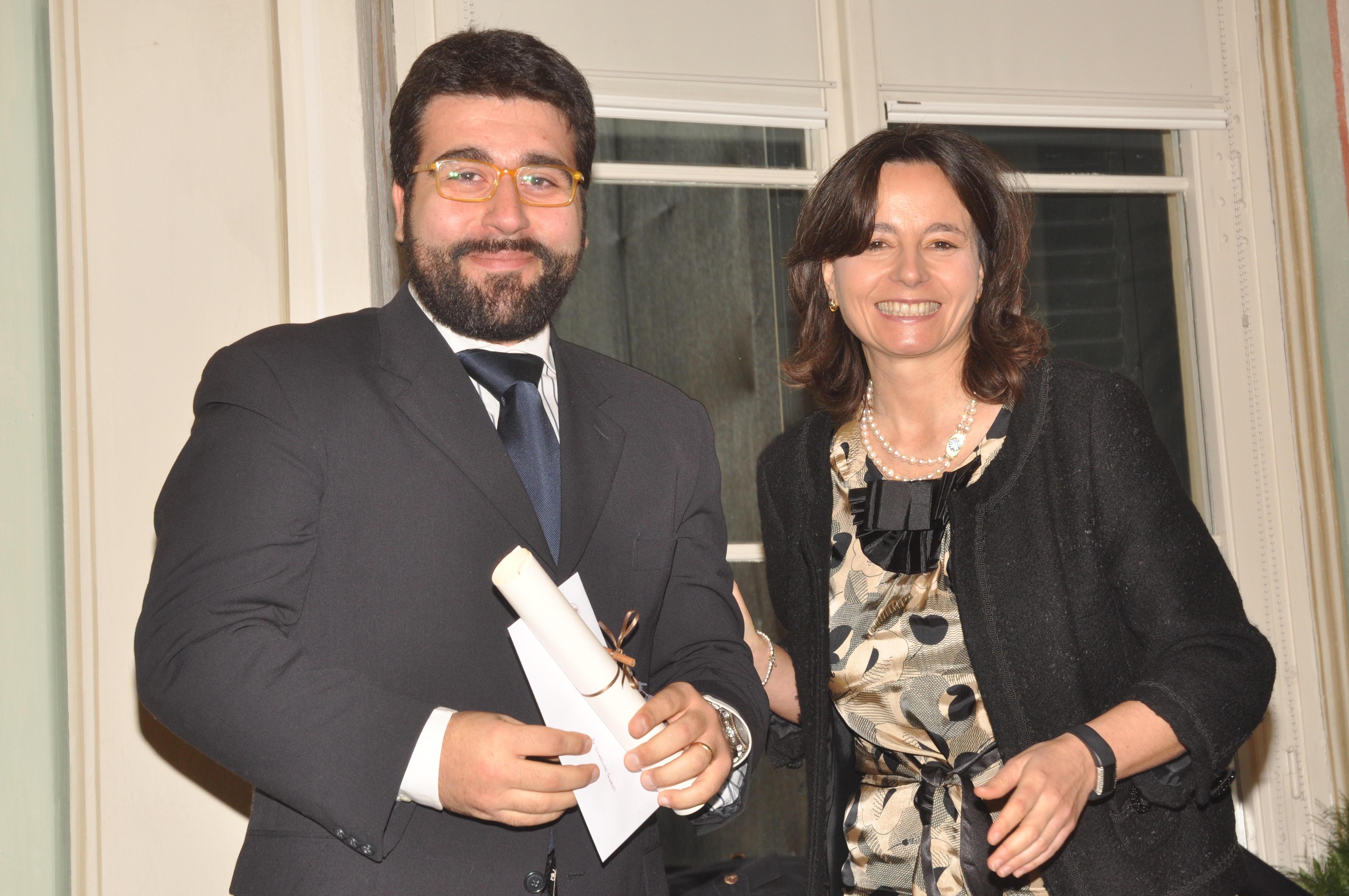 Il professor Lionetti con l'ex ministro Carrozza