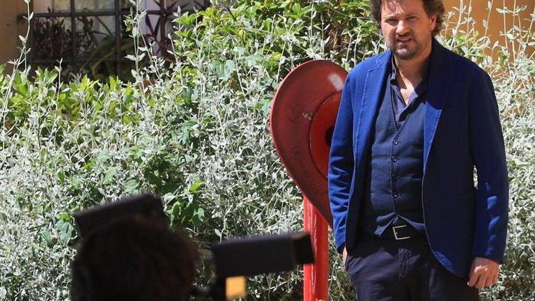 Leonardo Pieraccioni sul set praese del suo film