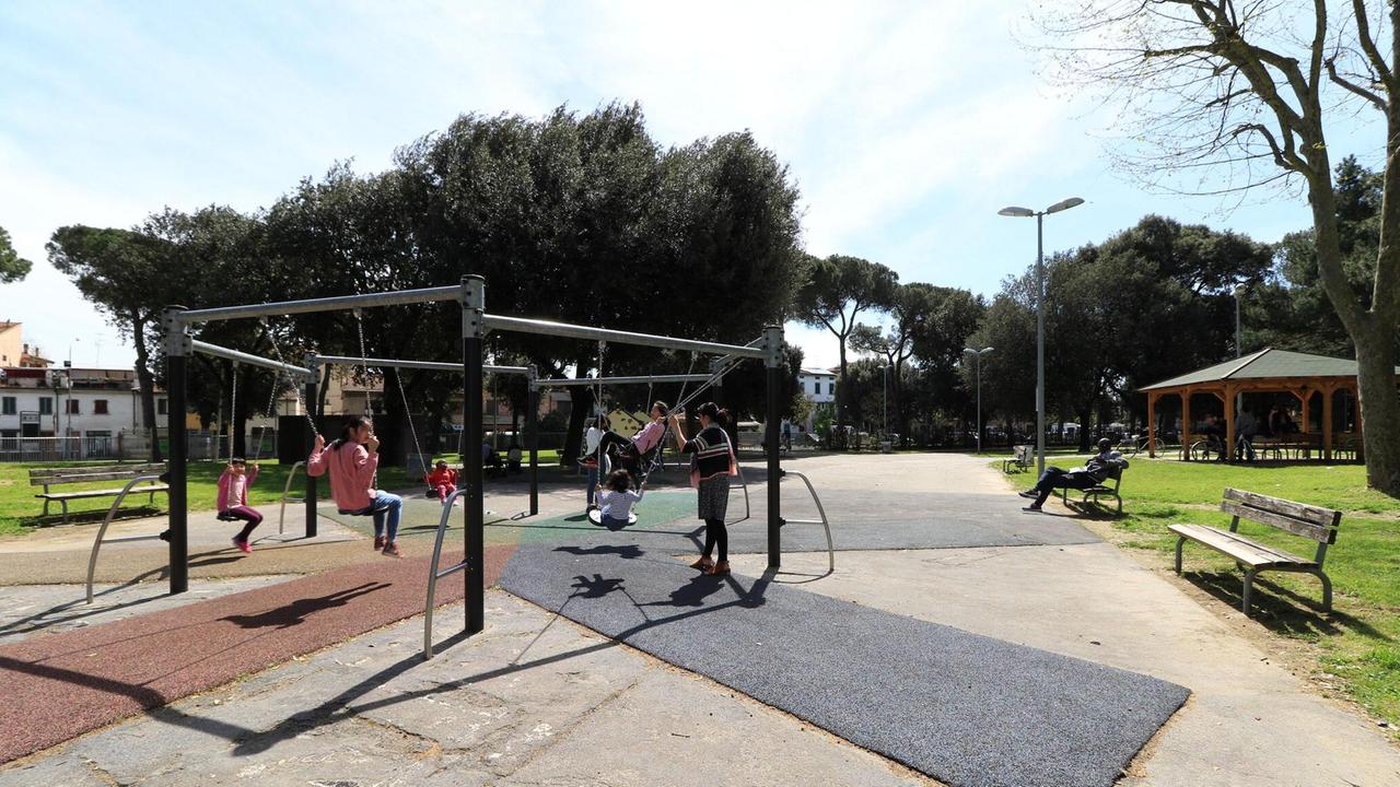 L’area giochi nel parco della Liberazione e della Pace all’ex Ippodromo