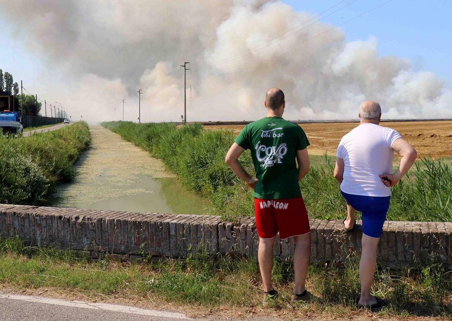 Incendio ha bruciato anche il raccolto
