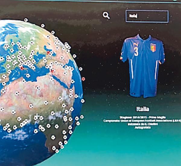 Un globo in 3d dove cercare le nazioni e scoprire le storie di ogni divisa