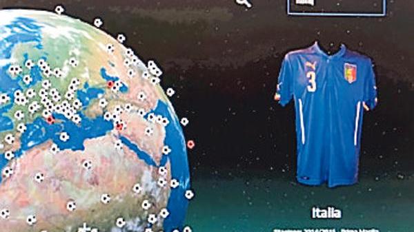 Un globo in 3d dove cercare le nazioni e scoprire le storie di ogni divisa