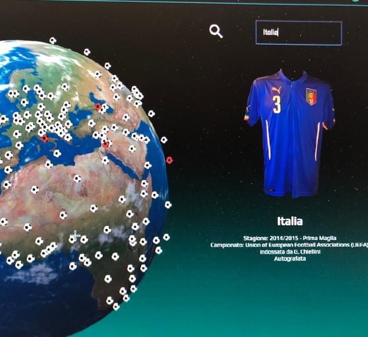 Un globo in 3d dove cercare le nazioni e scoprire le storie di ogni divisa
